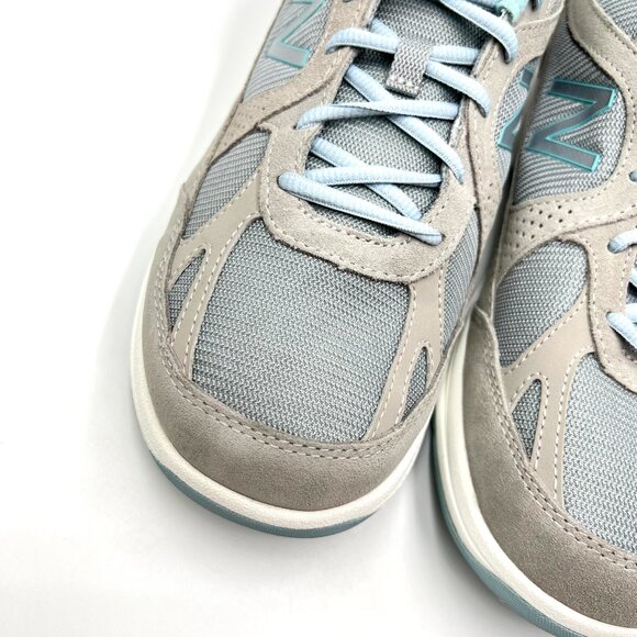 9.5D 9.5 WIDE WIDTH New Balance 877 Gray Light Blue Sneakers‎ Shoes - Picture 3 of 12